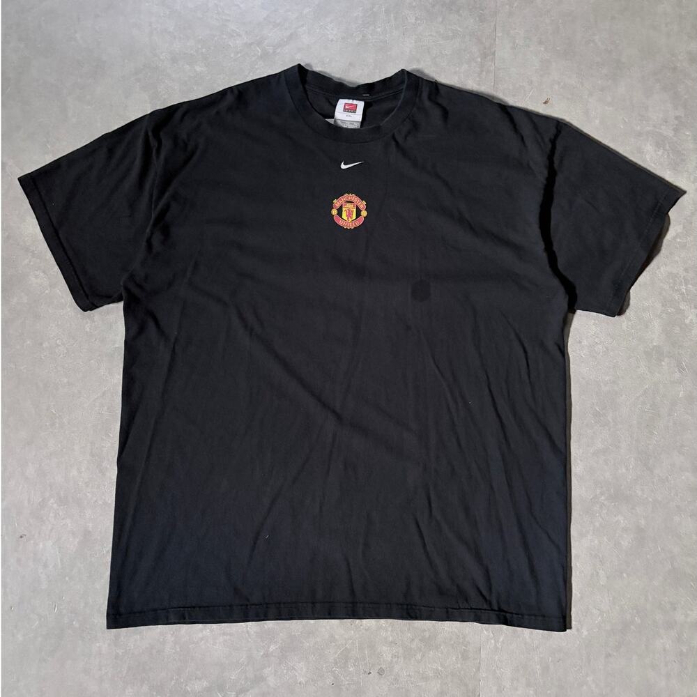 2000's Vintage Manchester United Soccer Black T-Shirt -XL